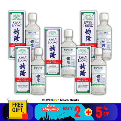 5 x Kwan Loong Medicated Oil 57 ml mit Menthol & Eukalyptusöl