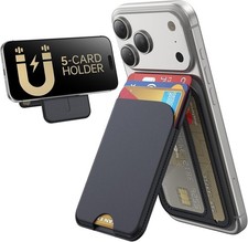 For Magsafe Wallet, 5 Card Holder with Stand, Magnetic Phone Wallet Stand for Ip