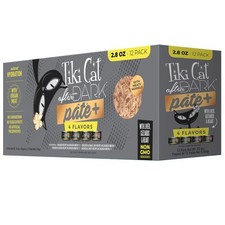 Tiki Cat After Dark Pate+ Wet Cat Food 2.8oz (12-Pack) Hydration & Variety