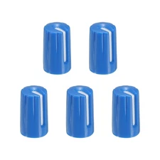 Potentiometer Control Knob ABS Guitar Knob for Bass 270 Degrees Blue 5PCS