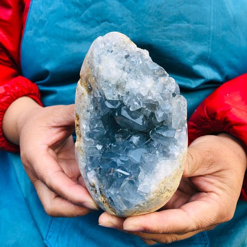 1480+1200G  Top natural blue crystal cave quartz crystal cave mineral specimens - Bild 8 von 20