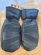 Leki Griffin Leather Ski Mitt Mittens Black  Size 8.5 (See Details) B13