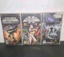 Star Wars Sony PSP Game Lot The Force Unleashed, Battlefront ES, Battlefront 2