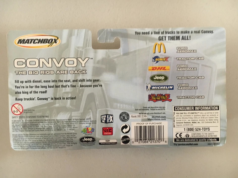 Matchbox Convoy DHL Semi Tractor Trailer Ford Aeromax New Sealed - Image 3 of 3