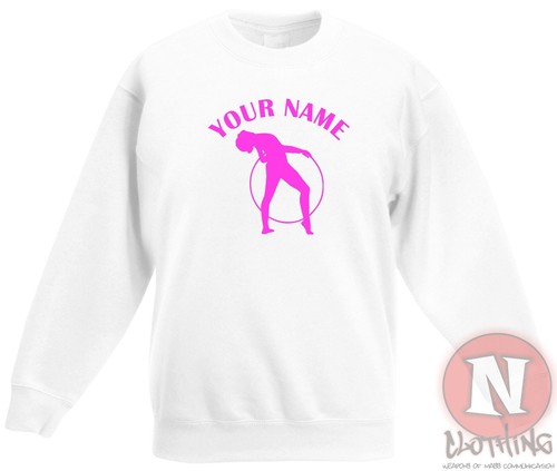 Personalised Gymnastics sweatshirt Children kids artistic floor - Just add name - Picture 13 of 13