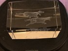 Horse paperweight 3 1/4" tall x 2" wide weight 1lb 2 oz clear Etched Cut glass — photo 8
