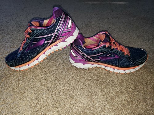 BROOKS ADRENALINE GTS 15 RUNNING NAVY PURPLE - Women's Size 9.5 - Picture 2 of 10