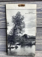 Vintage Postcard Album Book Vierzon France 8 Black White Photo Cards