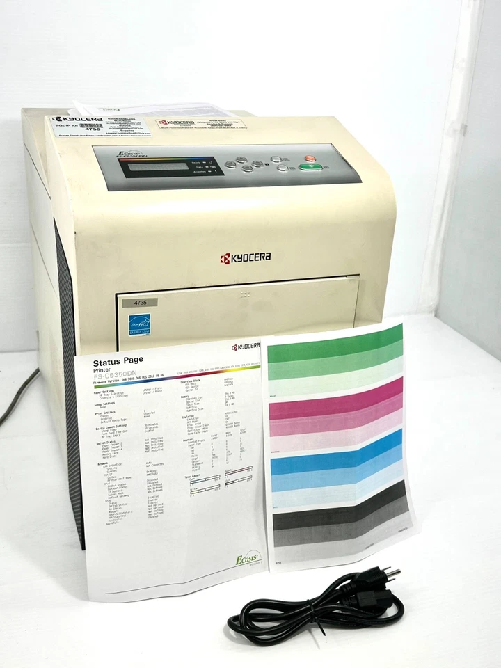 Kyocera FS-C5350DN Laser Network Color Printer with TONER & Pg: 40K TESTED Video - Image 3 of 4
