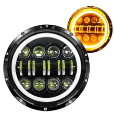 2PC 7" inch Round LED Headlight Sealed Beam Projector For Chevy Truck Camaro C10