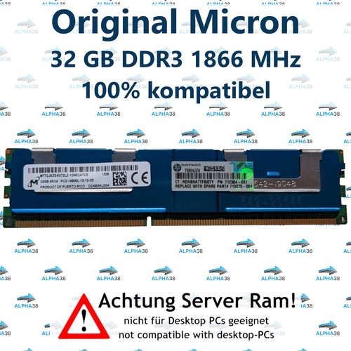 32 GB Lrdimm ECC Reg DDR3-1866 Dell PowerEdge R420 R620 Server RAM