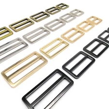 Metal Bag Strap Belt Adjust Tri-glide Pin Roller Buckle Slider Rectangle O Ring