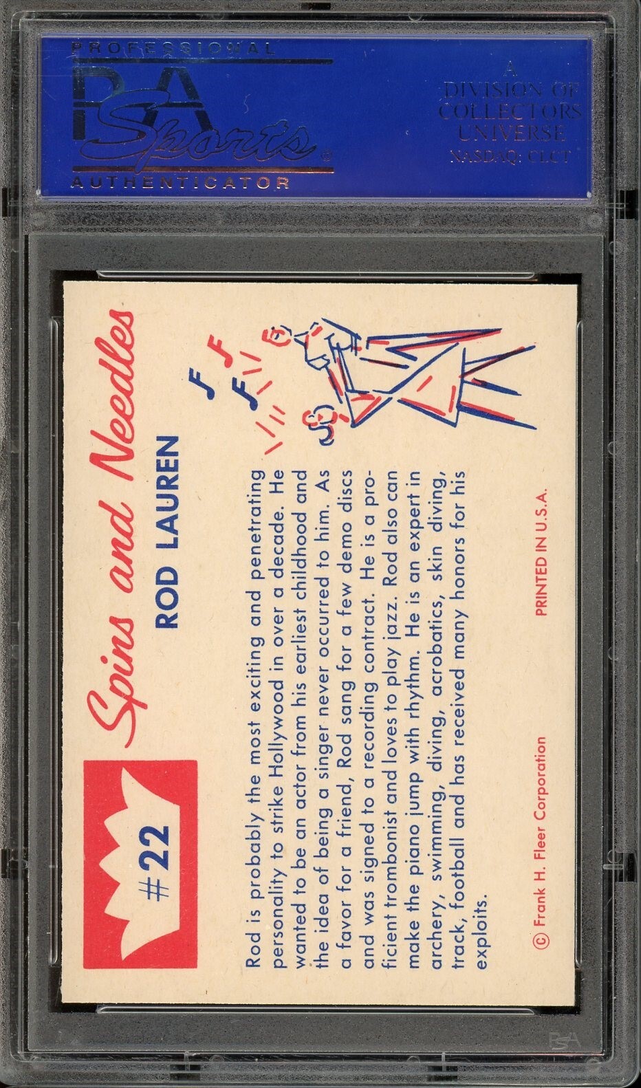 1960 Spins And Needles 22 Rod Lauren PSA 9 *d2 eBay