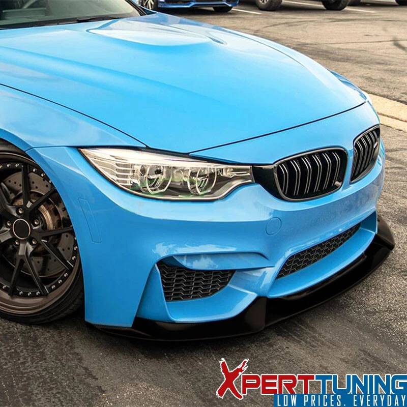 Fits 15-20 BMW F80 M3 F82 F83 M4 VRS Style PU Front Bumper Splitter Lip Spoiler Foto 2 de 4