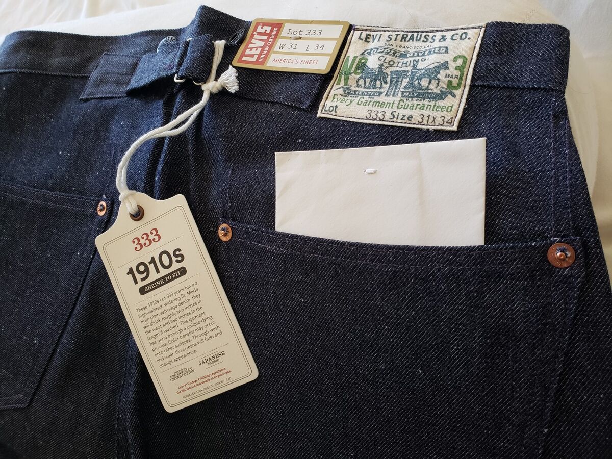 LEVI'S 1910s Lot 333 LVC Vintage Clothing 501 xx Selvedge LEVI'S 1910s Lot 333 LVC Vintage Clothing 501 xx Selvedge