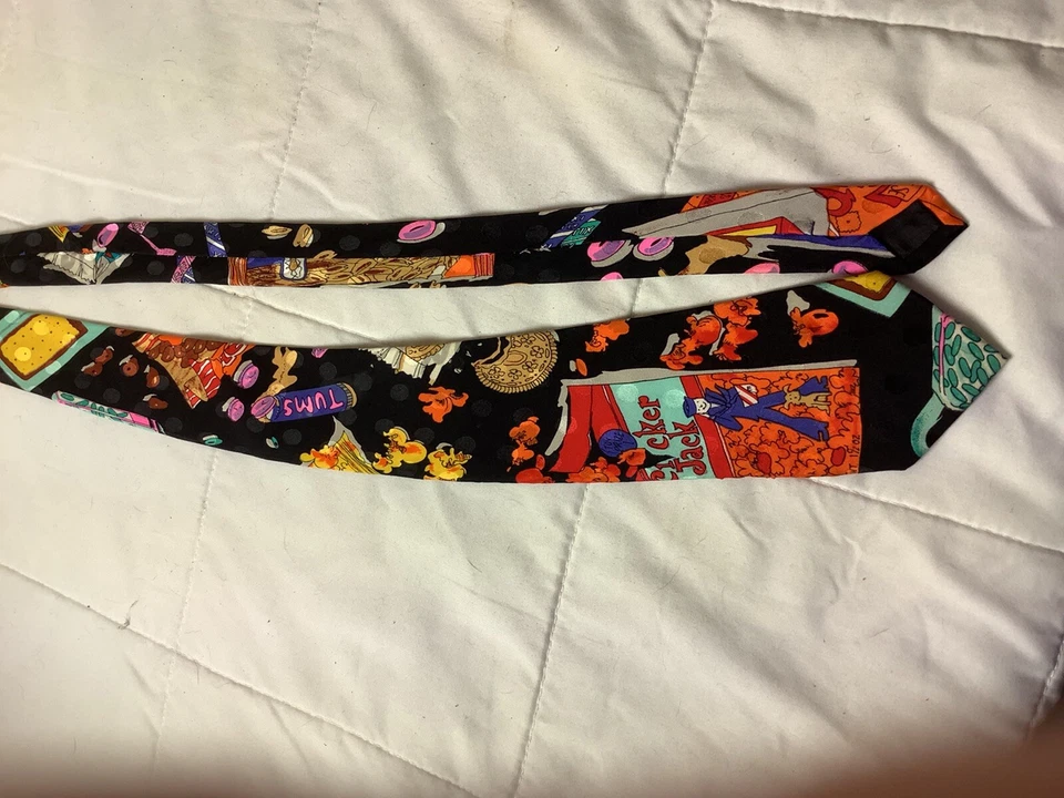 Corbata Nicole Miller 1990 Cracker Jacks Tums Sugar Babies Snacks DE COLECCIÓN Foto 2 de 4