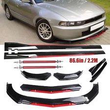 For Mitsubishi Galant Front Bumper Lip Splitter Spoiler Side Skirt Body Kit