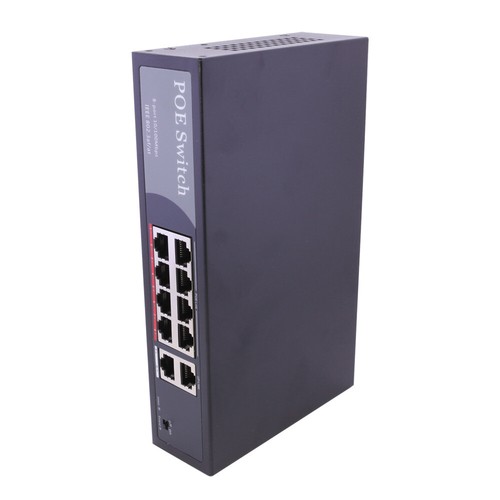 PoE Network Switch 10/100m Power Injector 8 Port + 2 Port Power Over Ethernet - Picture 7 of 7