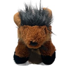 VTG Fun-Fection Plush By MJC - Stuffed Animal-BULL- Brown/Black 1992- Flaw