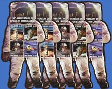 Set of 5 Astronaut APOLLO 11 50th Anniv. Moon Space Stamp Sheets (2019 Maldives)