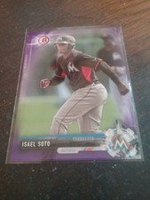 Isael Soto S P Purple 103/ 250 Miami Marlins 2017 Bowman # BP 129