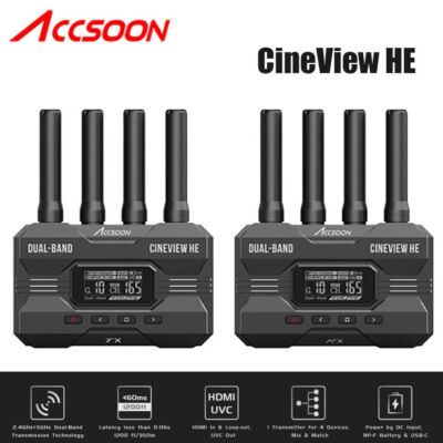 US Accsoon CineView HE 350m 2.4GHz+5GHz Dual-Band HDMI Wireless Transmission Kit