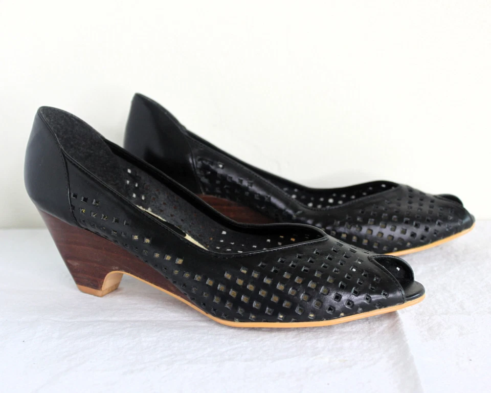 Zapatos de mujer Kickerinos Joanne vintage años 60 talla 8,5 M hechos en Brasil Foto 2 de 4