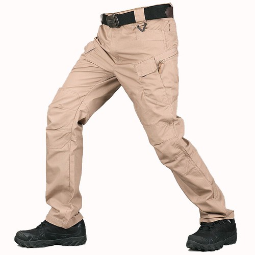 Men's Cargo Pants Tactical Combat Work Pants Outdoor Hiking Waterproof Trousers - Picture 20 of 21
