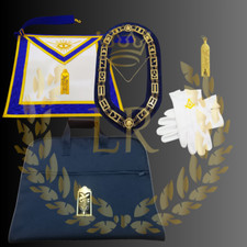 Masonic Regalia Blue Lodge Junior Warden Premium Quality Apron set Big Deal