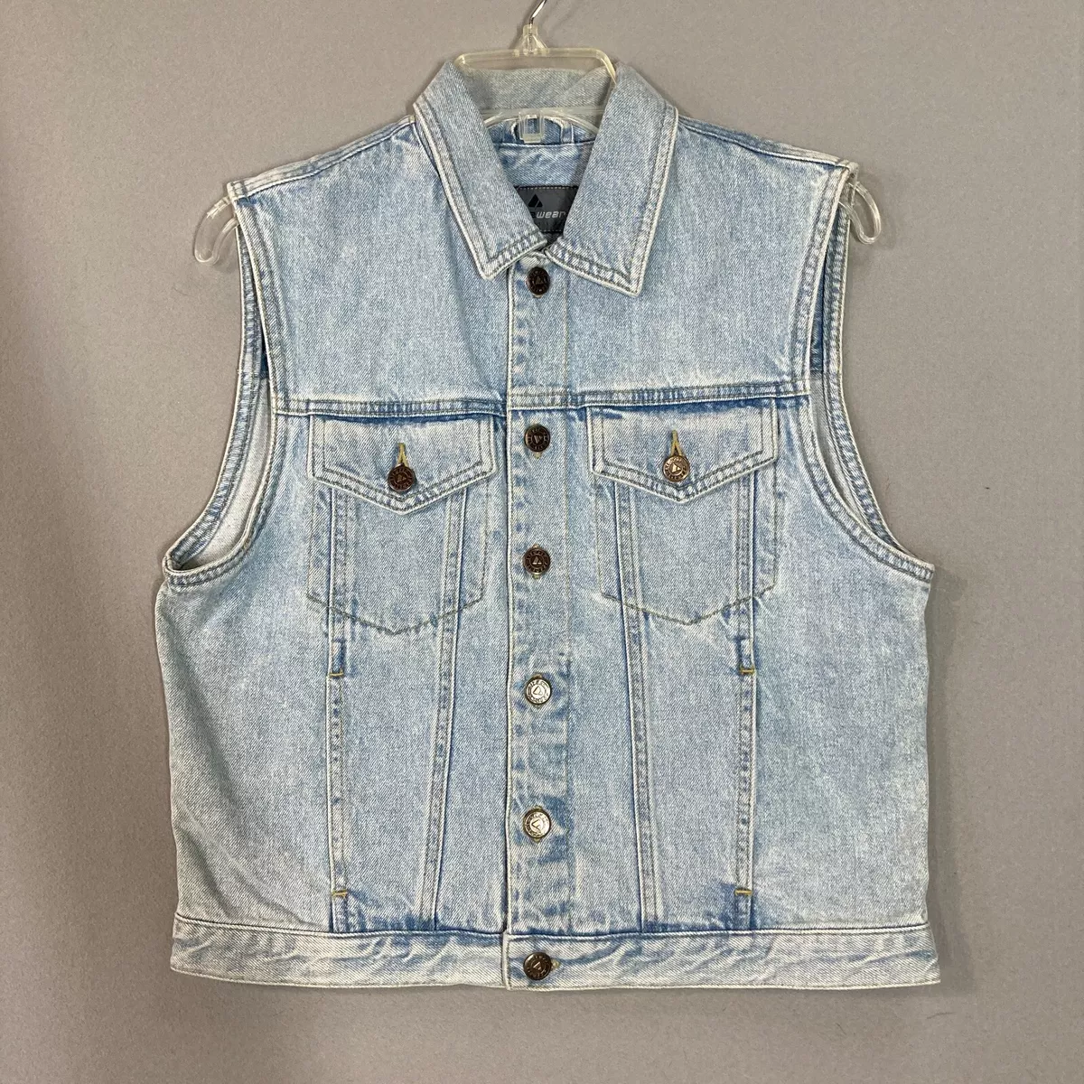90s denim best sale vest