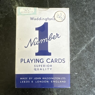 Vintage 1960s WADDINGTONS Number 1 Playing Cards Sealed in Original Pack NOS