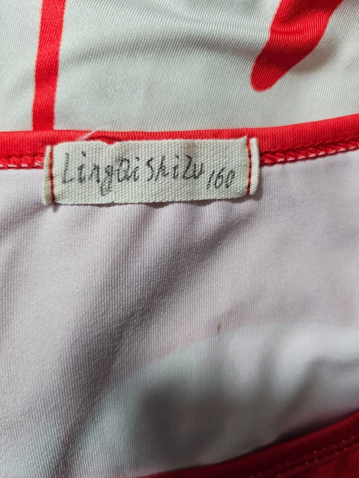 Girl's Moana Princess Dress Long Sleeves Size Small Leaves White & Orange Movie - Image 2 of 4