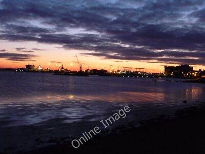 Photo 12x8 Poole : Poole Harbour & Orange Sky Poole/SZ0191 The sun has se c2010