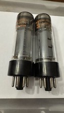 NOS  gM Matched Pair AMPEREX GT Brittain 6CA7 EL34 Dimple Tops