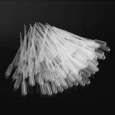 1ml Disposable Polyethylene Eye Dropper Set Transfer Graduated Pipettes 50 Pack