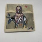 Gofer Israel Tile Woman Riding Donkey