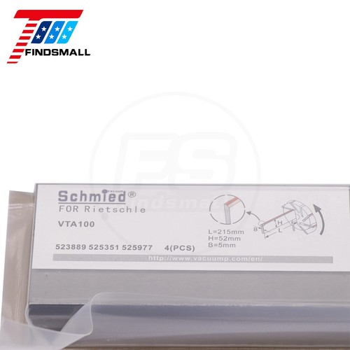 4 pz Vane carbonio 523889 525351 525977 per pompa Rietschle VTA100 215*52*5 mm - Foto 2 di 4