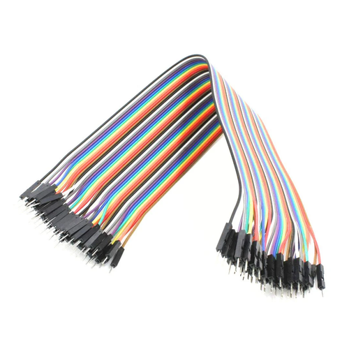40 cables jumper protoboard 30 cm Macho Macho cable jumpers dupont 2,54 arduino - Imagen 2 de 4