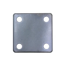 FLAT SQUARE STEEL BASE PLATES WITH 4 HOLES | 3x3 4x4 5x5 6x6 8x8 | QTY Discounts
