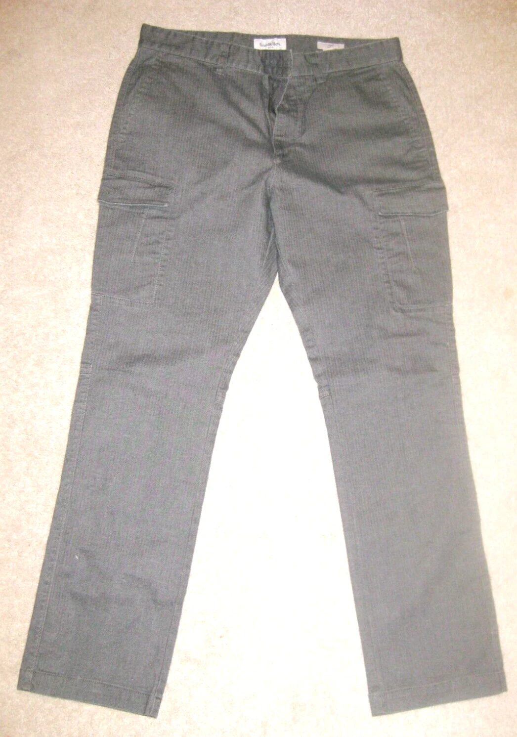NWOT Men’s GOODFELLOW Slim Fit Cargo Pocket Pants W32 L30 GRAY
