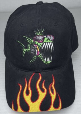 NHRA Drag Racing Nitro Fish Full Throttle Hat Cap Adult One Size Flames