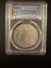 1900-S Morgan Silver Dollar $1 PCGS Genuine, AU Detail,  Cleaned Gold Shield