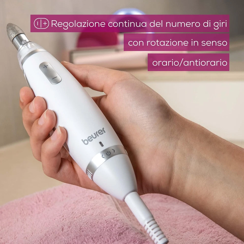 MP 62 Fresa Professionale per Manicure E Pedicure, 5400 Giri/Min, 10 Accessori i - Immagine 2 di 4