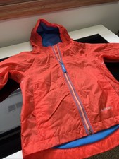 L.L. Bean Kids Rain Jacket Windbreaker Hooded Blue Mesh Lining Size 5-6