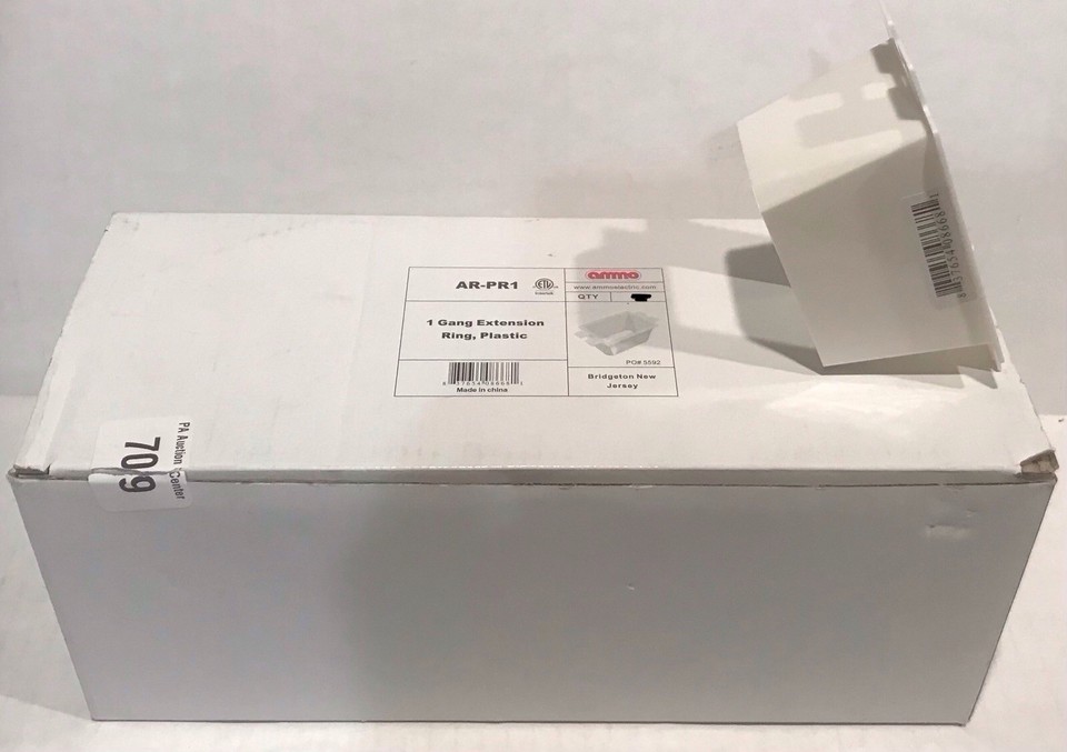 Ammo AR-PR1 Electrical Outlet Box Extender, 1-Gang, White, Open Partial ...
