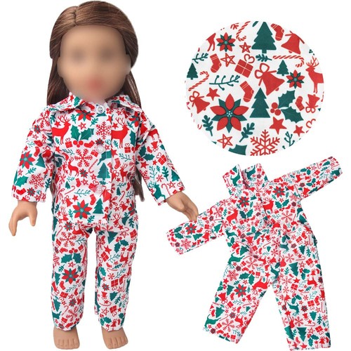 18Inch Doll Clothes for 18' Girl Dolls - Christmas Pajamas Set for 18 inch Do... - Picture 5 of 6