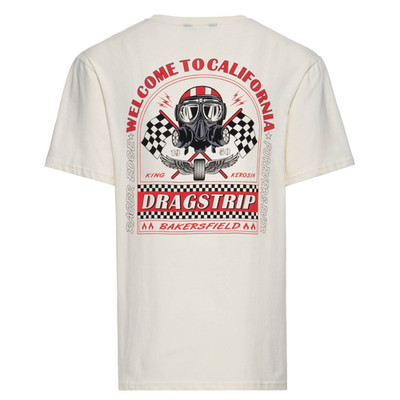 King Kerosin Herren T-Shirt ''Welcome to California - Dragstrip'' in Off White