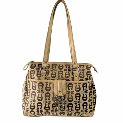 Vintage Etienne Aigner Monogram Shoulder Bag Tan Logo Purse Y2K Classic Chic