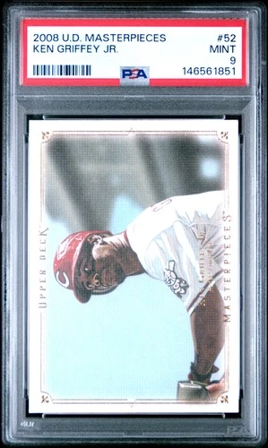 146561851 Ken Griffey Jr 2008 Upper Deck Masterpieces #52 PSA 9