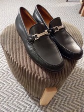 Salvatore Ferragamo Gancini Size 8EE Loafers Mocassins calf leather mens Shoes